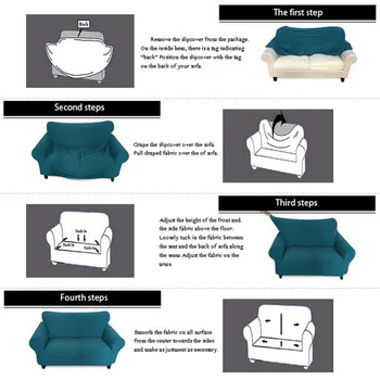 1/2/3/4 miejsca uniwersalny kolor elastyczny stretch sofa etui zwarty pakiet all inclusive antypoślizgowy sofa etui sofa etui