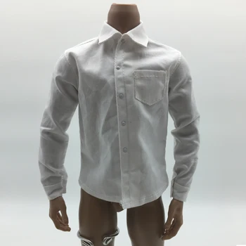 1/6 skali męski strój biała koszula dla 12 cali figurka ciała