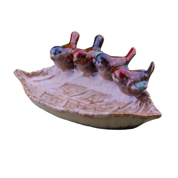 1 szt. ceramiczne Karmnik dla ptaków wanna miski Karmnik dla ptaków do dekoracji ogrodu