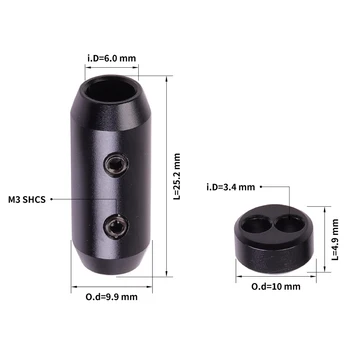 1 zestaw 6.0 mm do 3,4 mm stop aluminium splitter suwak audio metalowy adapter wtyk słuchawek DIY Upgrade słuchawki przewodowe złącza