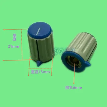 10 szt. gałka potencjometru KN-15-Y-6.0 plastikowy rdzeń miedziany wewnętrzny otwór 6 mm z стрелочной uchwyt uchwyt