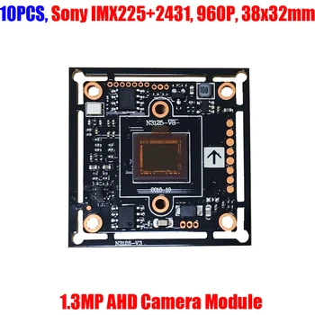 10 szt./lot 1280x960 1.3 MP AHD CCTV Camera Module IMX225 CMOS Sensor NVP2431H 960P analogowa HD płytka 38x38mm 32x32mm UTC Control