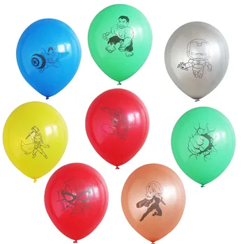 10szt 12 cali super bohater Avengers, Spider-man balon balony lateksowe dzieci Urodziny dekoracje Baby Shower Globos zabawki