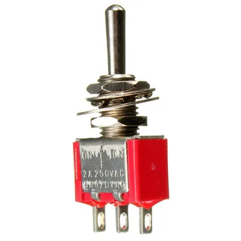 10szt czerwony 3-pin AC 6A/3A 125V/250V ON-OFF-ON 3-punktowy SPDT mini-przełącznik gorąca sprzedaż najniższa cena