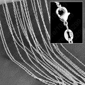 10szt wysokiej jakości popularne 16-30 cali 925 srebro biżuteria naszyjnik łańcuchy Omar zapięcia do zawieszenia hurtowych