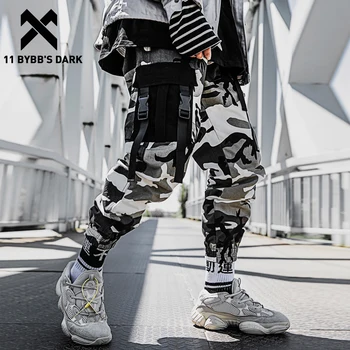 11 BYBB ciemne taktyczne patchwork kieszenie kamuflażu spodnie osób Harajuku Joggers Męskie spodnie uliczny hip-hop funkcja spodnie