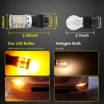 15W 9-30V 3157 żarówka LED T25 lampa 3030 35 SMD LED Car Light For Auto Turn Signal Reverse Light NO Hyper Flash Amber Yellow Light