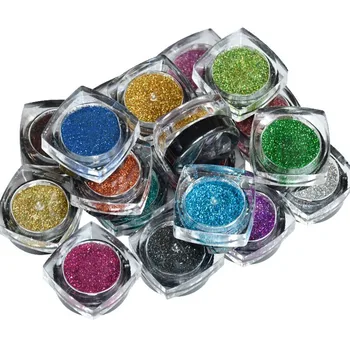 18Pots/lot 5g/pot Holographic Glitter Powder Ultra Fine Laser Holo Nail Glitter Powder Set For Nail Art Decor Glitter Nail Color