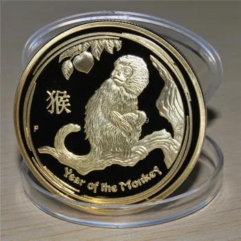 1pcs24k pozłacane repliki Australia 2016 rok Małpy nowa moneta darmowa wysyłka