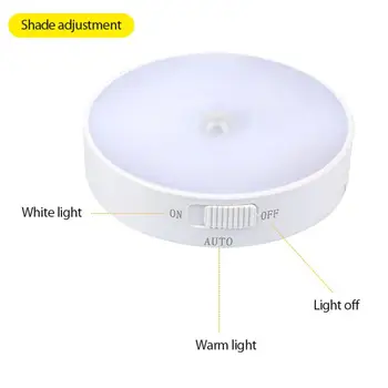 1szt LED czujnik ruchu lampka USB akumulator sypialnia kinkiet schody korytarz inteligentny czujnik światła ciała lampa magnetyczna