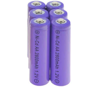 2-24 Lot AA Ni-Cd akumulator NiCd 1.2 v 2800mAh Garden Solar Light Purple Batteries cells for toys