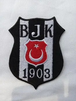 2 szt./lot piłka nożna piłka nożna fussball club Team Besiktas J. K. logo żelaza na poprawki Aufnaeher aplikacja Buegelbild haftowane, turcja