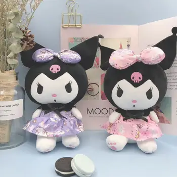 20 cm Kuromi Plush My Melody Kawaii Doll japońska skrzynia anime pluszowe zabawki 8 cali ładny kot nadziewane Пелучес odzież dziewczyna prezent