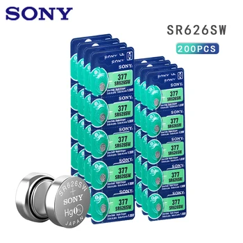 200 szt. SONY Watch Coin Battery 1.55 V AG4 377A 377 LR626 SR626SW SR66 klawiatury baterie zabawki zdalna kamera wykonane w Japonii