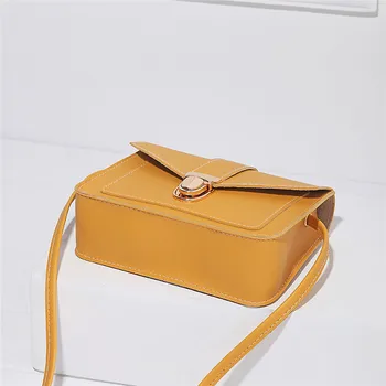 2018 Fashion Women PU Leather Pure Color Messenger Bag Chest Female Cross Body Bag Large Shoulder Hasp Mini torby