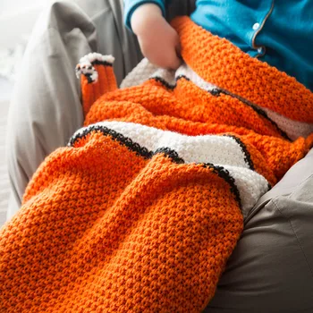 2019 Children with Knitted Mermaid Tail Blanket Child/Dziecko Mermaid Blanket Knit Cashmere-Like TV Sofa Blanket