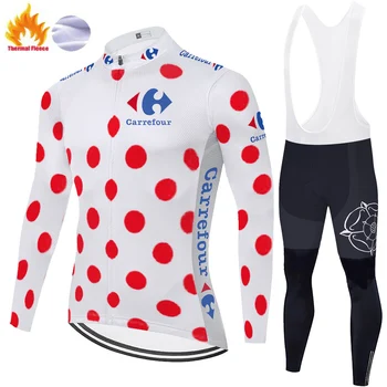 2019 fietskleding winter France winter cycling clothing Bike cycling Jersey ropa ciclismo hombre Mens Bicycle Gel Pad Bike pants