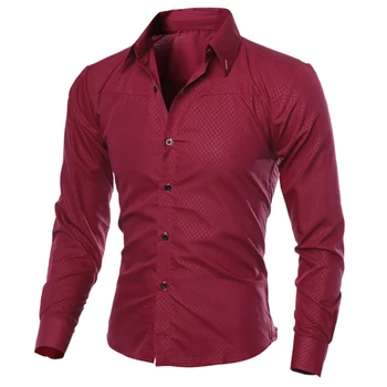 2019 nowa moda męska czysta, kolorowa koszula z kołnierzykiem z długim rękawem koszula gorąca sprzedaż облегающая klasyczna koszula