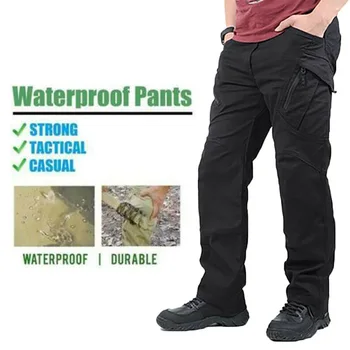 2019 nowe męskie wodoodporne robocze ciężarowe długie spodnie z kieszeniami temat spodnie