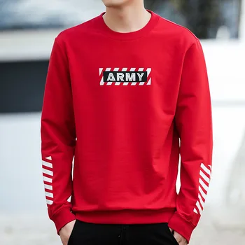 2020 Men Red color Sweatershirt Hoodies Casual Print Letter Jesień Zima bluzy jesień