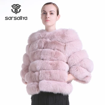 2020 Real Fox Fur Coat Women Natural Real Fur Jacket Damska Zimowa Odzież Wierzchnia Damska Gruba Ciepłe Ubrania Oversize Fashion