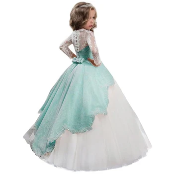 2020 Teenage Girl Maxi Dress Kids Dresses For Girls Children Print Floor Princess Dress Vestido Party Suknię Ślubną 10 12 Lat