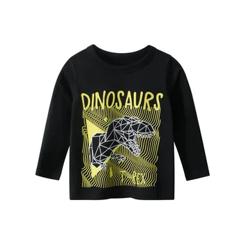 2020 ins bawełna kreskówka dinozaur z długim rękawem t-shirty bluzy bluza chłopiec dziewczynka koszulka słodkie dziecko dzieci bielizna nocna koszula nowy projekt