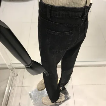 2020 mikro-rura dżinsy, jesień/zima nowe bezpośrednie temat Split Wysoka talia cienkie spodnie