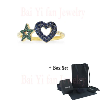 2020 moda marokańskie biżuteria nowy kształt serca Gwiazda pierścień złoty wyrafinowany kształt serca i gwiazda ozdoba kobiety romantyczny prezent