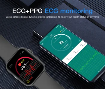2020 nowe EKG PPG inteligentny zegarek z электрокардиографом EKG wyświetlacz Holter EKG pełny ekran dotykowy fitness tracker inteligentny zegarek