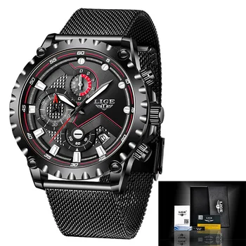 2020 nowe męskie zegarki LIGE Top Luxury Brand zegarki sportowe dla mężczyzn chronograph zegarek kwarcowy data męskie zegarki Relogio Masculino