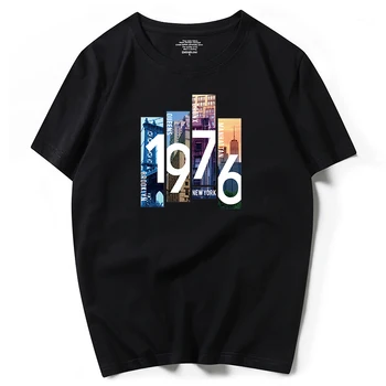 2020 nowy marka druku 1976 koszulka męska koszula z krótkim rękawem, bawełna koszulka męska 6xl letnia odzież męska duże rozmiary