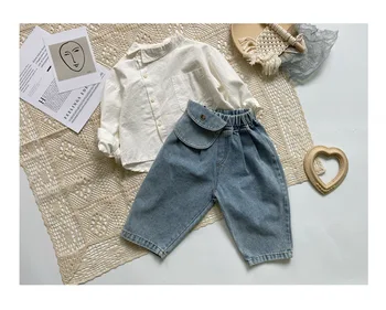 2020 wiosna i lato-Dzieci dżinsy Dziecięce spodnie Podręczna torba kowbojskie spodnie dla dziewczyn