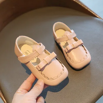 2021 Wiosenna moda kwadratowy nosek brązowy szkolne, obuwie dla dzieci księżniczka dziewczyna szkolna buty bal sukienka buty dziewczyny D10202