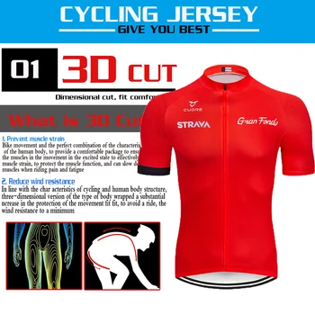 2021 nowy czerwony STRAVA Pro Bicycle Team z krótkim rękawem Koszula Ciclismo męska jazda na Rowerze Jersey lato oddychająca jazda na Rowerze odzież zestawy