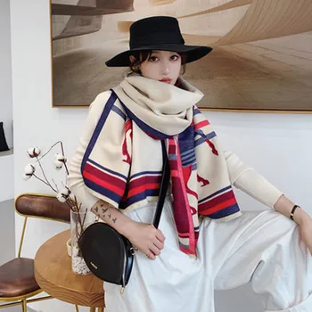 2021 nowy szalik, kobiety koreańskiej wersji, nowy styl, Vntage jesień i zima, kaszmiru, zagęszczony, ciepły szelkach, długa peleryna
