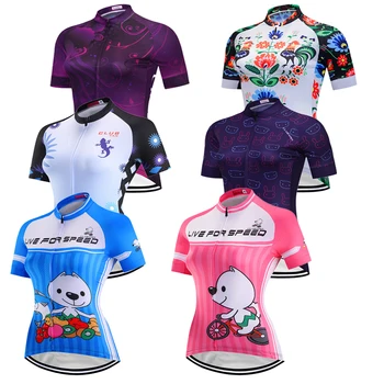 2021 oddychająca jazda na Rowerze Jersey kobiety lato z krótkim rękawem odzież rowerowa słodka koszulka rowerowa MTB ubrania damskie bluzki śmieszne top
