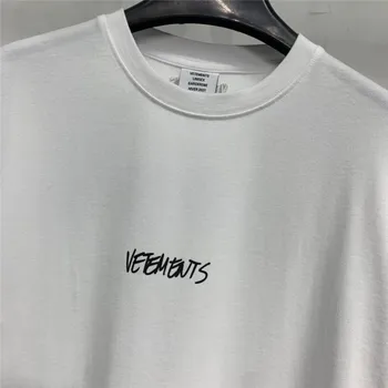 2021ss oversize Vetements koszulka mężczyźni kobiety 1:1 Wysokiej jakości logo list minimalistyczny drukowanie Vetements trójniki Vetements koszulki