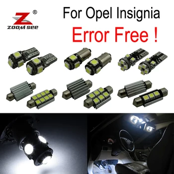 20szt LED drzwiowe lustro lampa + LED wnętrze kopuły mapa świata zestaw do Opel Insignia sedan kombi hatchback 2008-2016