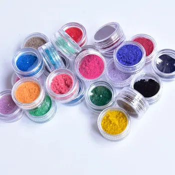 24Colors/Set Glitter Nail Decoration Polish Nail Art Powder DIY porady aksamit flokowanie kurzu pigment manicure velvet proszku DP/Q39