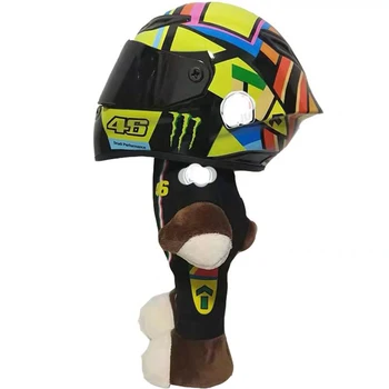28 cm kask wyścigowy niedźwiedź lalka miękkie zabawki zwierząt nosić mały kask lalka motocykl lalka nadaje się do Benelli wyścigu