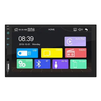 2DIN 7inch HD radio samochodowe z ekranem dotykowym FM multimedialny Odtwarzacz wideo Bluetooth nawigacja GPS samochodowy odtwarzacz MP5 dla systemu Android/IOS Car Play