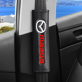 2szt pas bezpieczeństwa samochodu ramieniową poduszka wiązka ramieniową nakładka do Mazda Axela 2 3 MS 6 CX-5 CX-4 CX3 CX5 Axela demio Carbon Fiber
