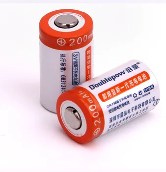 2szt wysokiej jakości 3V Cr2 akumulator 200mAh li-ion rechargeable battery + Cr2/CR123A uniwersalne inteligentna ładowarka