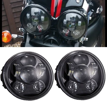 2x czarny 5,75 cala reflektory led motocykl projektor aureola światła do Triumph Rocket iii 3 & Prędkość triple & street triple