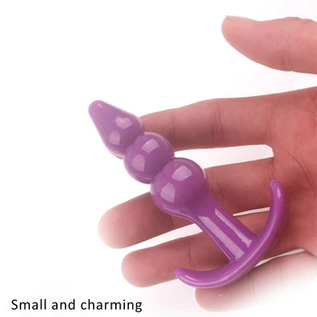 3 szt./kpl. Wygodny silikonowy wibrator analny korek analny odbyt koraliki erotyczne sex zabawki dla kobiet, mężczyzn gej Gode gry dla Dorosłych, sex-towary