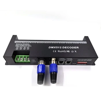 30-kanałowy RGB DMX512 dekoder LED Strip Controller 60A DMX Dimmer PWM Driver Input DC-9-24V 30CH DMX Decoder Light Control