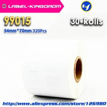 30 rolek Dymo 99015 zgodna etykieta 54 mm*70 mm 320шт/rolka Biały kompatybilny dla LabelWriter 450Turbo drukarka Seiko SLP 440 450