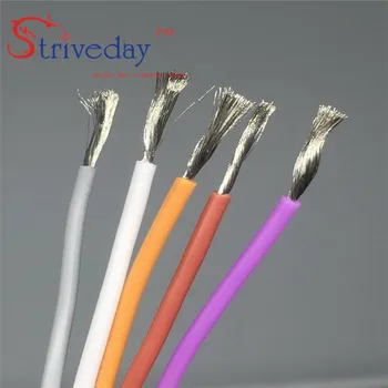300 m/rolka 984 stóp 30AWG elastyczna guma Silikonowa drut konserwy miedziana linia DIY elektroniczny kabel 10 kolorów do wyboru