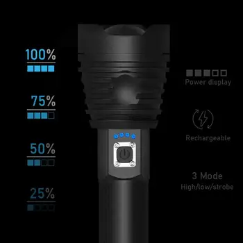 300000 LM XHP90.2 najmocniejszy latarka led USB Akumulator latarka led XHP90 XHP50 XHP70 ręczna lampa 18650 taktyczne światła